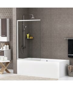 Купить Main 41S02-100 WasserSchutz Стеклянная шторка на ванну (41s02-100 wasserschutz) по цене 28176 руб., в Санкт-Петебруге в интернет магазине 100-Систем, а также дургие товары WasserKRAFT из раздела Стеклянные шторки для ванн и Сантехника