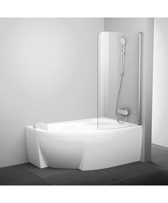 Купить Шторка для ванны Ravak CVSK1 140/150 (правая) белый-транспарент (7qrm0100y1) по цене 59950 руб., в Санкт-Петебруге в интернет магазине 100-Систем, а также дургие товары RAVAK из раздела Стеклянные шторки для ванн и Сантехника