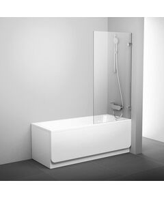 Купить Шторка для ванны Ravak Brilliant BVS1-80 хром+транспарент (7u840a00z1) по цене 29370 руб., в Санкт-Петебруге в интернет магазине 100-Систем, а также дургие товары RAVAK из раздела Стеклянные шторки для ванн и Сантехника