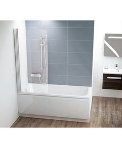 Купить Шторка для ванны Ravak Chrome CVS1-80 L  блестящая+стекло Transparent (7ql40c00z1) по цене 34870 руб., в Санкт-Петебруге в интернет магазине 100-Систем, а также дургие товары RAVAK из раздела Стеклянные шторки для ванн и Сантехника