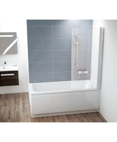 Купить Шторка для ванны Ravak Chrome CVS1-80 блестящая-транспарент правая (7qr40c00z1) по цене 36300 руб., в Санкт-Петебруге в интернет магазине 100-Систем, а также дургие товары RAVAK из раздела Стеклянные шторки для ванн и Сантехника