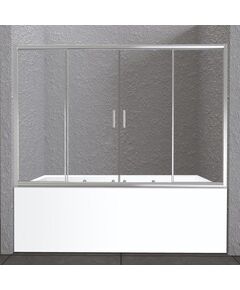 Купить Шторка на ванну BelBagno Unique VF-2 180 UNIQUE-VF-2-150/180-140-P-Cr профиль Хром стекло рифленое (unique-vf-2-150/180-140-p-cr) по цене 26500 руб., в Санкт-Петебруге в интернет магазине 100-Систем, а также дургие товары BelBagno из раздела Стеклянные шторки для ванн и Сантехника