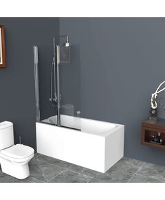 Купить Душевая шторка на ванну BelBagno UNO-V-21-100/150-C-Cr (uno-v-2-100/150-c-cr) по цене 19300 руб., в Санкт-Петебруге в интернет магазине 100-Систем, а также дургие товары BelBagno из раздела Стеклянные шторки для ванн и Сантехника