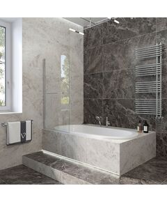 Купить Шторка для ванной  Veconi  Palau 80x150 стекло прозрачное профиль хром PL79-80-01-C4 (pl79-80-01-c4) по цене 14708 руб., в Санкт-Петебруге в интернет магазине 100-Систем, а также дургие товары Veconi из раздела Стеклянные шторки для ванн и Сантехника