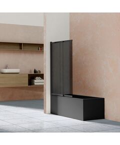 Купить Душевая шторка на ванну VSB-1E100CGB, 1000*1450, матовый черный, стекло тонированное, , шт (VSB-1E100CGB) по цене 23987.5 руб., в Санкт-Петебруге в интернет магазине 100-Систем, а также дургие товары Vincea из раздела Стеклянные шторки для ванн и Сантехника