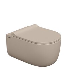 Купить Унитаз Berges Ego XL 082728 подвесной, безободковый, с сиденьем микролифт, цвет жасмин матовый (082728) по цене 36990 руб., в Санкт-Петебруге в интернет магазине 100-Систем, а также дургие товары BERGES из раздела Унитазы подвесные и Унитазы