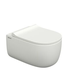 Купить Унитаз Berges Ego XL 082228 подвесной, безободковый, с сиденьем микролифт, цвет белый матовый (082228) по цене 36990 руб., в Санкт-Петебруге в интернет магазине 100-Систем, а также дургие товары BERGES из раздела Унитазы подвесные и Унитазы