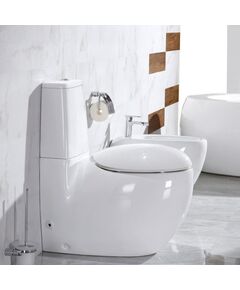 Купить Унитаз компакт CeramaLux 2451 с бачком и сиденьем Микролифт (2451) по цене 37173.5 руб., в Санкт-Петебруге в интернет магазине 100-Систем, а также дургие товары CeramaLux из раздела Горизонтальный выпуск и Унитазы-компакт с бачком