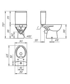 Купить CERSANIT Унитаз-компакт PARVA Clean On 011 3/6 DPL EO (s-ko-pa011-3/6-con-dl-w) по цене 12990 руб., в Санкт-Петебруге в интернет магазине 100-Систем, а также дургие товары CERSANIT из раздела Горизонтальный выпуск и Унитазы-компакт с бачком