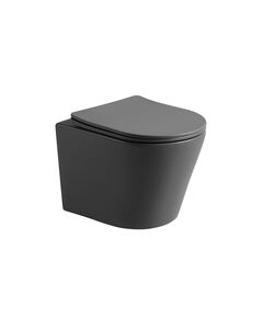 Купить Унитаз подвесной Piatti VT1-11SMA, цвет антрацит матовый, ультратонкое soft-close сиденье, , шт (vt1-11sma) по цене 21935.5 руб., в Санкт-Петебруге в интернет магазине 100-Систем, а также дургие товары Vincea из раздела Унитазы подвесные и Унитазы