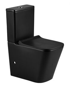 Купить Унитаз компакт Azario Quadro AZ-2175-MB напольный черный (az-2175-mb) по цене 33059.91 руб., в Санкт-Петебруге в интернет магазине 100-Систем, а также дургие товары Azario из раздела Универсальный выпуск и Унитазы-компакт с бачком