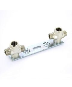 Купить Водорозетка 3/4"(18)*1/2" проходная двойная (обжим) (нп 1640044 / 1639n180418) по цене 5196 руб., в Санкт-Петебруге в интернет магазине 100-Систем, а также дургие товары  из раздела Углы и Латунные фитинги