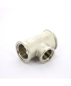 Купить Тройник переходной 1"*1/2"*1" (никель) (1500180 / 1570n060406) по цене 920 руб., в Санкт-Петебруге в интернет магазине 100-Систем, а также дургие товары  из раздела Тройники и Никелированные фитинги