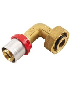 Купить Соединение угловое 16*3/4"(18) евроконус с накидной гайкой (пресс) (латунь) (1650182 / 1660g001605cz) по цене 1323 руб., в Санкт-Петебруге в интернет магазине 100-Систем, а также дургие товары  из раздела Пресс Tiemme 16 и Пресс