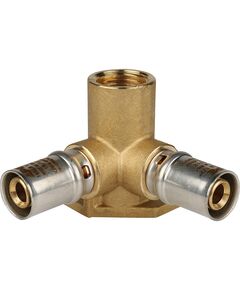 Купить SFP-0015-001216 STOUT Тройник настенный с креплением  16xR 1/2" для металлопластиковых труб прессовой (sfp-0015-001216) по цене 1360 руб., в Санкт-Петебруге в интернет магазине 100-Систем, а также дургие товары STOUT из раздела Пресс Stout 16 и Пресс