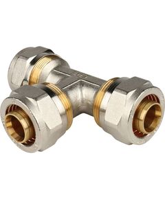 Купить SFS-0009-000026 STOUT Тройник 26х26х26 для металлопластиковых труб винтовой (SFS-0009-000026) по цене 2306 руб., в Санкт-Петебруге в интернет магазине 100-Систем, а также дургие товары STOUT из раздела Обжим и Фитинги Stout