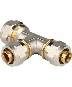 Купить SFS-0010-262020 STOUT Тройник переходной 26х20х20 для металлопластиковых труб винтовой (sfs-0010-262020) по цене 1938 руб., в Санкт-Петебруге в интернет магазине 100-Систем, а также дургие товары STOUT из раздела Обжим и Фитинги Stout