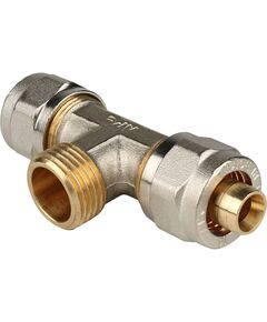 Купить SFS-0011-001216 STOUT Тройник с н/р 16xR 1/2" для металлопластиковых труб винтовой (SFS-0011-001216) по цене 743 руб., в Санкт-Петебруге в интернет магазине 100-Систем, а также дургие товары STOUT из раздела Обжим и Фитинги Stout