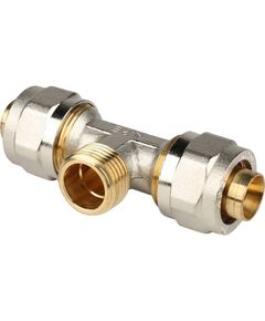 Купить SFS-0011-001220 STOUT Тройник с н/р 20xR 1/2" для металлопластиковых труб винтовой (sfs-0011-001220) по цене 970 руб., в Санкт-Петебруге в интернет магазине 100-Систем, а также дургие товары STOUT из раздела Обжим и Фитинги Stout