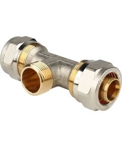 Купить SFS-0011-003426 STOUT Тройник с н/р 26xR 3/4" для металлопластиковых труб винтовой (sfs-0011-003426) по цене 1758 руб., в Санкт-Петебруге в интернет магазине 100-Систем, а также дургие товары STOUT из раздела Обжим и Фитинги Stout