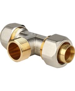 Купить SFS-0011-000132 STOUT Тройник с н/р 32xR 1" для металлопластиковых труб винтовой (sfs-0011-000132) по цене 2900 руб., в Санкт-Петебруге в интернет магазине 100-Систем, а также дургие товары STOUT из раздела Обжим и Фитинги Stout