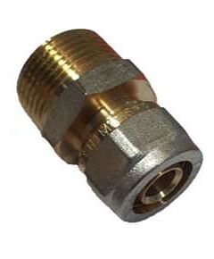 Купить Соединение прямое 16*3/8"Н (обжим) (1600046 / 1600n001603) по цене 348 руб., в Санкт-Петебруге в интернет магазине 100-Систем, а также дургие товары  из раздела Обжим Tiemme 16 и Обжим