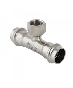 Купить Тройник Valtec пресс 22х1/2" ВР, нерж. сталь (VTI.932.I.220422) по цене 707 руб., в Санкт-Петебруге в интернет магазине 100-Систем, а также дургие товары VALTEC из раздела Фитинги Valtec 22 и Трубы и фитинги Valtec