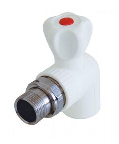 Купить 3242-vre-250b00 Kalde 25x 1/2" Кран шаровой разборный угловой с накидной гайкой для ППР труб под сварку (цвет белый) (3242-VRE-250B00) по цене 1177 руб., в Санкт-Петебруге в интернет магазине 100-Систем, а также дургие товары  из раздела Фитинги белые полипропиленовые 25 и Трубы и фитинги белые полипропиленовые
