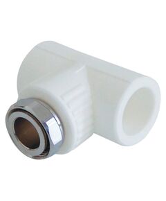 Купить 3222-tut-200c00 Kalde 20х3/4" Тройник с накидной гайкой для ППР труб под сварку (цвет белый) (3222-tut-200c00) по цене 51.7 руб., в Санкт-Петебруге в интернет магазине 100-Систем, а также дургие товары  из раздела Фитинги белые полипропиленовые 20 и Трубы и фитинги белые полипропиленовые