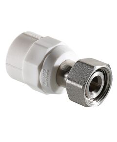 Купить Соединитель PPR с накидной гайкой 20 х 1/2" конус (vtp.708.k.02004) по цене 249 руб., в Санкт-Петебруге в интернет магазине 100-Систем, а также дургие товары VALTEC из раздела Фитинги белые полипропиленовые 20 и Трубы и фитинги белые полипропиленовые