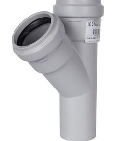 Купить STOUT D 58 x 58 / 45° Тройник канализационный бесшумный (skb-0015-585845) по цене 580 руб., в Санкт-Петебруге в интернет магазине 100-Систем, а также дургие товары STOUT из раздела Фитинги шумопоглощающие фановые 50 мм и Шумопоглощающие фановые трубы и фитинги