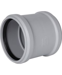 Купить STOUT D 110 Муфта двухраструбная канализационная бесшумная (SKB-0006-000110) по цене 937 руб., в Санкт-Петебруге в интернет магазине 100-Систем, а также дургие товары STOUT из раздела Фитинги шумопоглощающие фановые 110 мм и Шумопоглощающие фановые трубы и фитинги