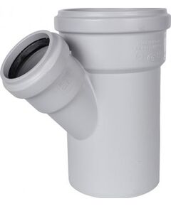 Купить STOUT D 110 x 58 / 45° Тройник канализационный бесшумный (SKB-0015-115845) по цене 1064 руб., в Санкт-Петебруге в интернет магазине 100-Систем, а также дургие товары STOUT из раздела Тройники переходные шумопоглощающие фановые и Переходы шумопоглощающие фановые