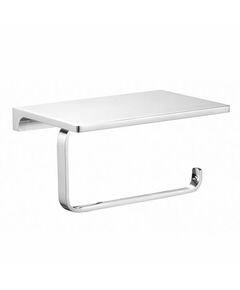 Купить Держатель для туалетной бумаги с полкой WONZON & WOGHAND ECLIPSE, Хром (WW-9126) (ww-9126) по цене 6691 руб., в Санкт-Петебруге в интернет магазине 100-Систем, а также дургие товары WONZON & WOGHAND из раздела Держатели туалетной бумаги и Держатели туалетной бумаги и освежителей воздуха