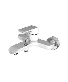 Купить Смеситель Iddis Calipso CALSB00i02WA для ванны и душа, белый/хром (calsb00i02wa) по цене 8990 руб., в Санкт-Петебруге в интернет магазине 100-Систем, а также дургие товары IDDIS из раздела Смесители с коротким изливом и Смесители для ванны и душа
