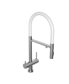 Купить Смеситель для кухни Abelsberg Venta IXF73979CH c гибким изливом и возможностью подключения фильтра для воды, цвет лянцевый хром (ixf73979ch) по цене 24990 руб., в Санкт-Петебруге в интернет магазине 100-Систем, а также дургие товары Abelsberg из раздела Смесители с подключением фильтра и Смесители для кухни
