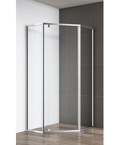 Купить Душевой уголок Cezares Eco P-1 100х100 профиль Хром стекло прозрачное (eco-o-p-1-100-c-cr) по цене 47300 руб., в Санкт-Петебруге в интернет магазине 100-Систем, а также дургие товары CEZARES из раздела Душевые ограждения и Душевые кабины и ограждения