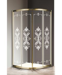 Купить Душевой уголок Cezares Giubileo R2 90x90 GIUBILEO-R-2-90-SCORREVOLE-CP-G профиль Золото стекло прозрачное с матовым рисунком (giubileo-r-2-90-scorrevole-cp-g) по цене 79900 руб., в Санкт-Петебруге в интернет магазине 100-Систем, а также дургие товары CEZARES из раздела Душевые ограждения и Душевые кабины и ограждения
