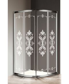 Купить Душевой уголок Cezares Giubileo R2 80x80 GIUBILEO-R-2-80-SCORREVOLE-CP-Cr прозрачное стекло с матовым принтом профиль Хром (giubileo-r-2-80-scorrevole-cp-cr) по цене 59700 руб., в Санкт-Петебруге в интернет магазине 100-Систем, а также дургие товары CEZARES из раздела Душевые ограждения и Душевые кабины и ограждения