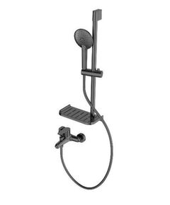 Купить Смеситель для ванны с душевым гарнитуром WONZON & WOGHAND ALFA, Темный графит (WW-AE3201-BGG) (ww-ae3201-bgg) по цене 17628 руб., в Санкт-Петебруге в интернет магазине 100-Систем, а также дургие товары WONZON & WOGHAND из раздела Смесители с коротким изливом и Смесители для ванны и душа