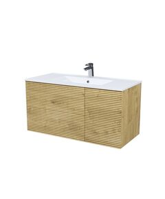 Купить Тумба с умывальником, подвесная, 100 см, дуб светлый, Bild, IDDIS, BIL10V0i95K (bil10v0i95k) по цене 46480 руб., в Санкт-Петебруге в интернет магазине 100-Систем, а также дургие товары IDDIS из раздела Тумбы с умывальником и Мебель для ванной комнаты