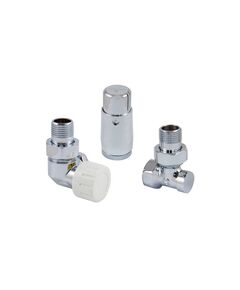 Купить Комлпект осевой левый, Хром,DN15 GZ1/2 x GW1/2 с головкой Мини M30x1,5 (602200069) по цене 8640 руб., в Санкт-Петебруге в интернет магазине 100-Систем, а также дургие товары Schlosser из раздела Радиаторные клапаны и Радиаторная арматура