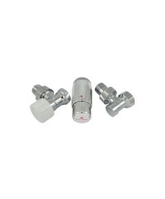 Купить Комплект угловой Хром DN15 GZ1/2 x GW1/2 с головкой Мини M30x1,5 (602200060) по цене 8640 руб., в Санкт-Петебруге в интернет магазине 100-Систем, а также дургие товары Schlosser из раздела Радиаторные клапаны и Радиаторная арматура