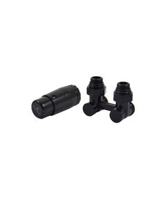 Купить Комплект узел нижнего подключения угловой, G 3/4 x 3/4 D=50 мм с термоголовкой M30x1,5 + 2 Ниппеля 1/2x3/4 Ral 9005 (600800067 ral 9005) по цене 10680 руб., в Санкт-Петебруге в интернет магазине 100-Систем, а также дургие товары Schlosser из раздела Радиаторные клапаны и Радиаторная арматура