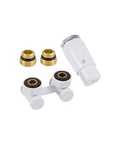 Купить Комплект узел нижнего подключения угловой, белый G 3/4 x 3/4 D=50 мм с термоголовкой MINI M30x1,5 + 2 Ниппеля 1/2x3/4 (600800056) по цене 6720 руб., в Санкт-Петебруге в интернет магазине 100-Систем, а также дургие товары Schlosser из раздела Радиаторные клапаны и Радиаторная арматура