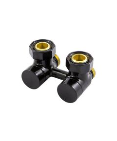 Купить Узел подключения 50 мм Черный RAL 9005 Угловой (601000101) по цене 7800 руб., в Санкт-Петебруге в интернет магазине 100-Систем, а также дургие товары Schlosser из раздела Узлы для нижнего подключения радиаторов и Радиаторная арматура