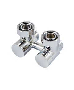 Купить Узел подключения 50 мм Хром Угловой (601000002) по цене 6840 руб., в Санкт-Петебруге в интернет магазине 100-Систем, а также дургие товары Schlosser из раздела Узлы для нижнего подключения радиаторов и Радиаторная арматура