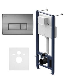 Купить Инсталляция  для подвесного унитаза  AM.PM Pro I012704.8031 с клавишей смыва никель матовый  (i012704.8031) по цене 27190 руб., в Санкт-Петебруге в интернет магазине 100-Систем, а также дургие товары AM.PM из раздела Инсталляции для унитазов и Инсталляции