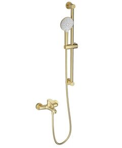 Купить Смеситель для ванны с душевым гарнитуром WONZON & WOGHAND ALFA, Брашированное золото (WW-AE3205-BG) (ww-ae3205-bg) по цене 19075 руб., в Санкт-Петебруге в интернет магазине 100-Систем, а также дургие товары WONZON & WOGHAND из раздела Смесители с коротким изливом и Смесители для ванны и душа