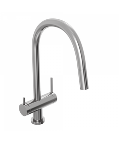 Купить Смеситель для кухни Abelsberg Aera EMF71709CH c вытяжным изливом и возможностью подключения фильтра для воды, цвет глянцевый хром (emf71709ch) по цене 20990 руб., в Санкт-Петебруге в интернет магазине 100-Систем, а также дургие товары Abelsberg из раздела Смесители с подключением фильтра и Смесители для кухни